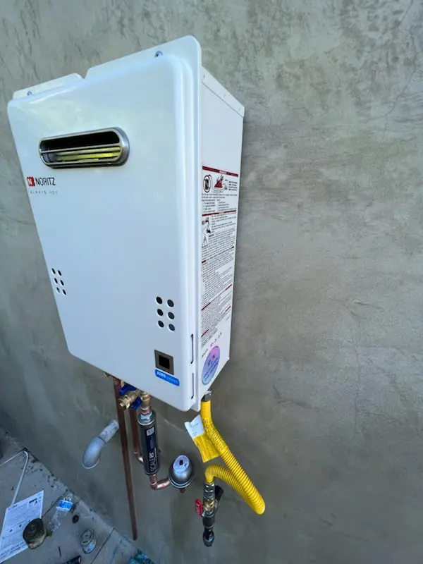 Tankless water heater installation for Briaridge homes